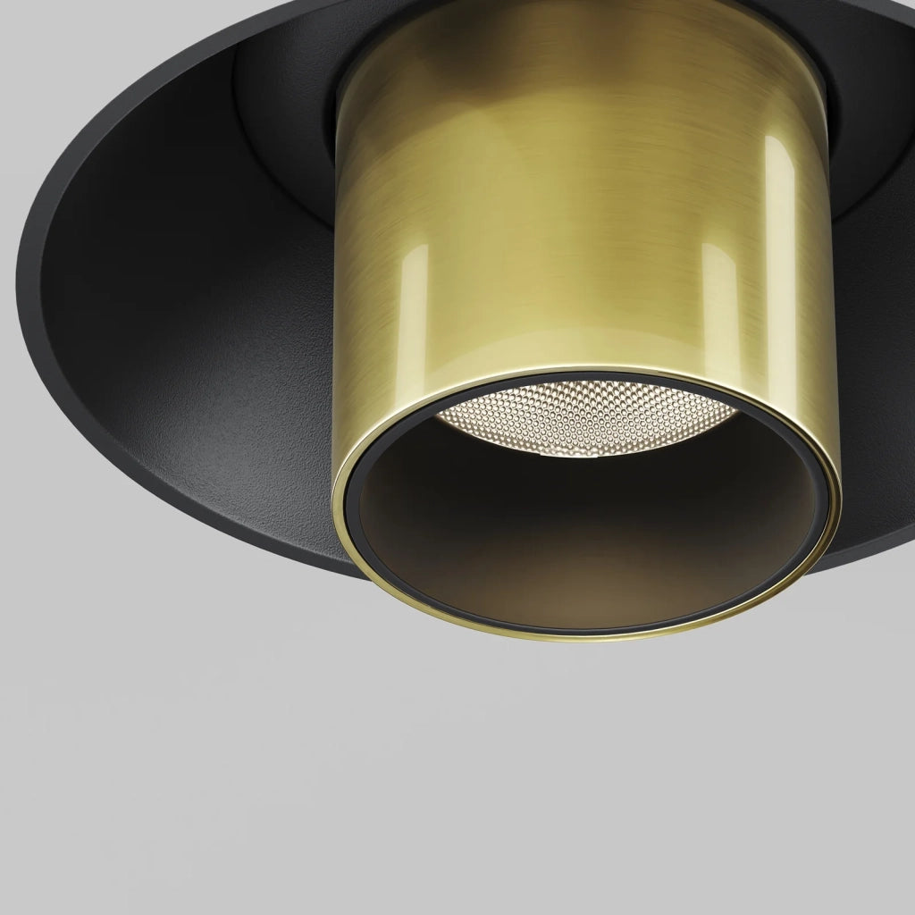 Maytoni Lampada da incasso Focus T 1 luce LED integrato nero alluminio