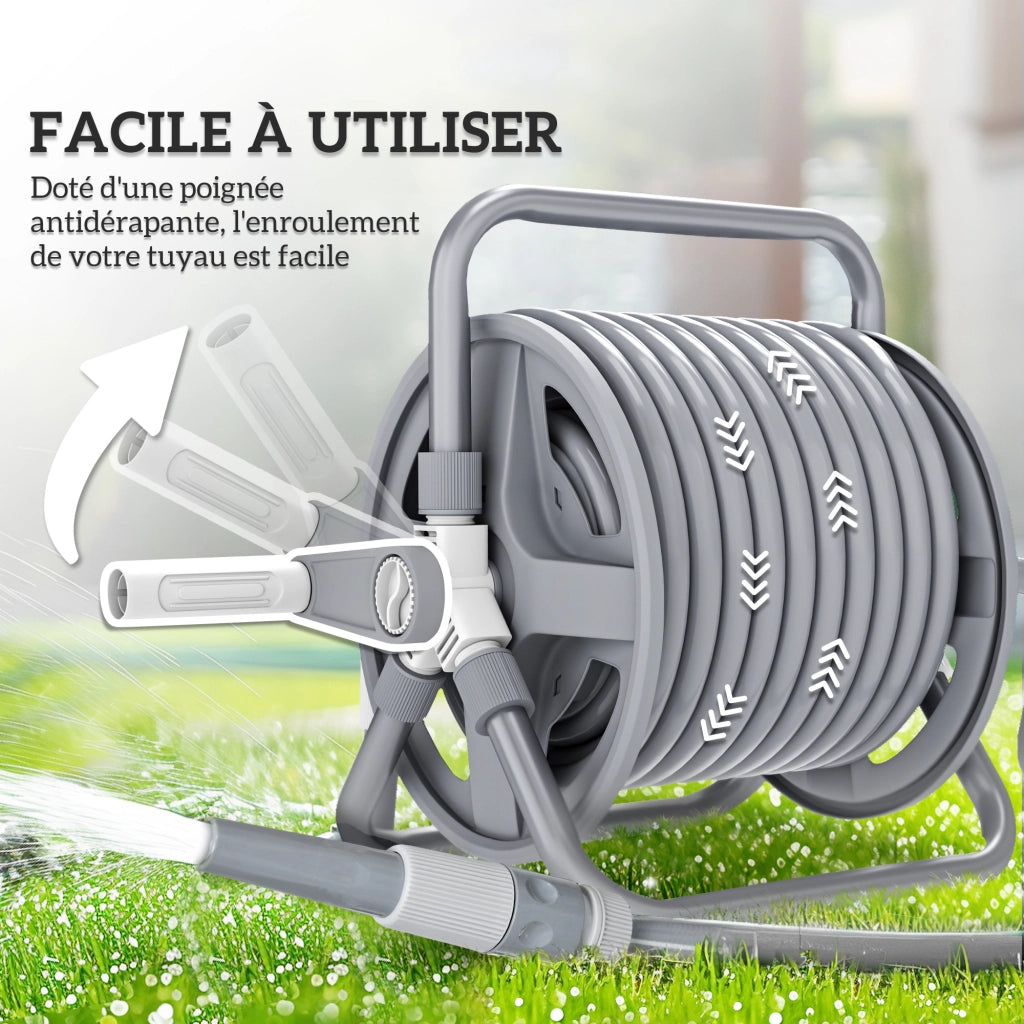 Avvolgitubo da giardino 20m con lancia regolabile ¨C Xylo ¨C kit irrigazione esterno