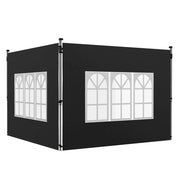 Parete laterale per gazebo 3x3 m ¨C Xylo ¨C con finestra 295x195 cm nero