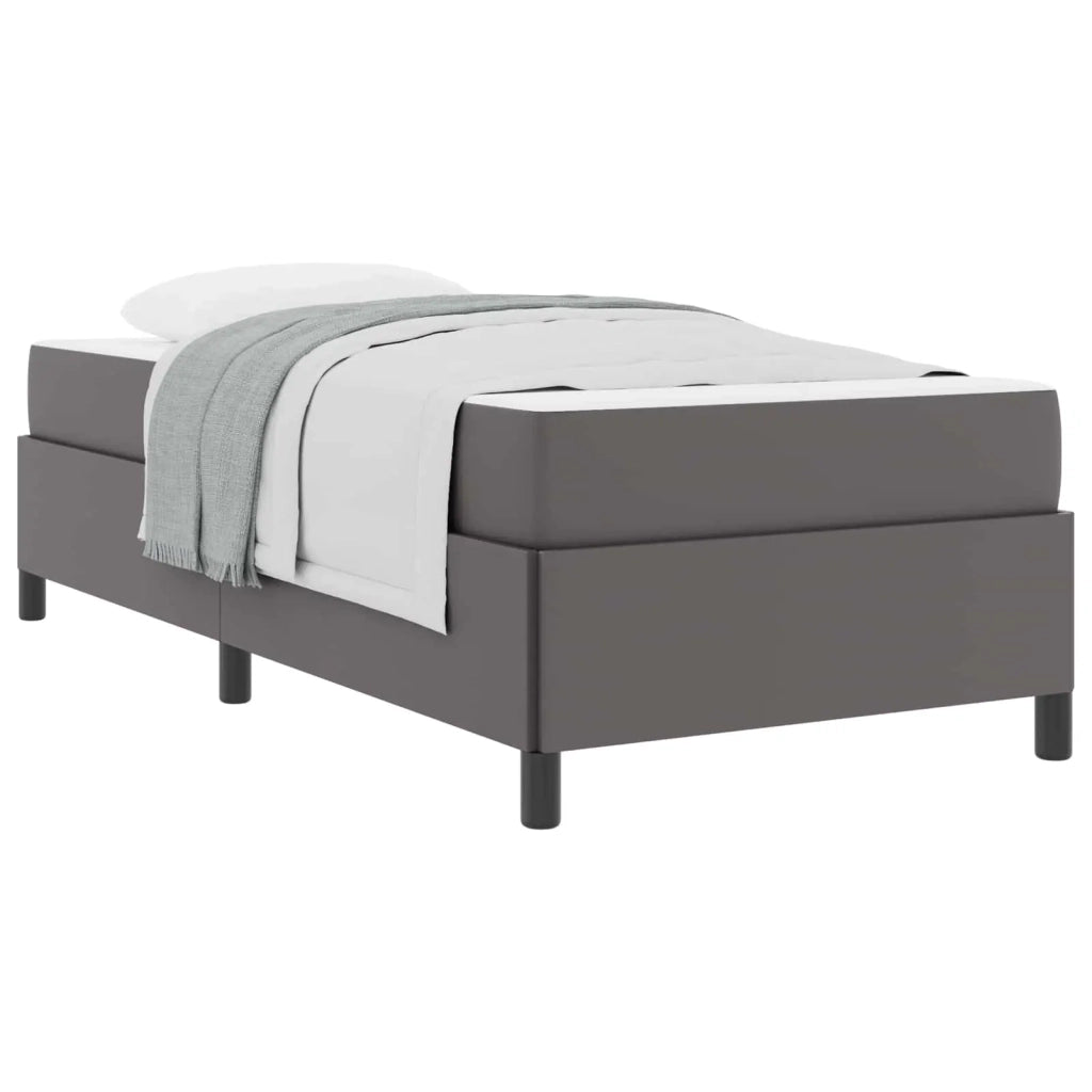 Struttura del letto con materasso Grigio 80 x 200 cm Tessuto