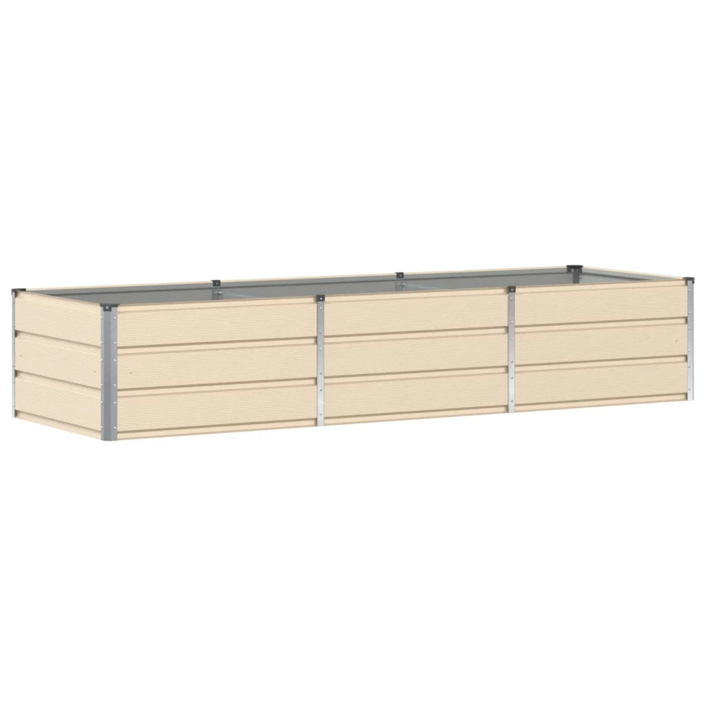 Fioriera | Cassetta per fiori | Vaso Avorio 240 x 80 x 45 cm Acciaio