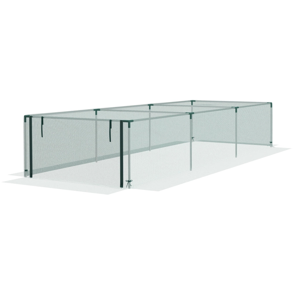 Serra da giardino per pomodori con porta zippata e rete protezione HDPE ¨C Xylo ¨C 125x373x62,5 cm