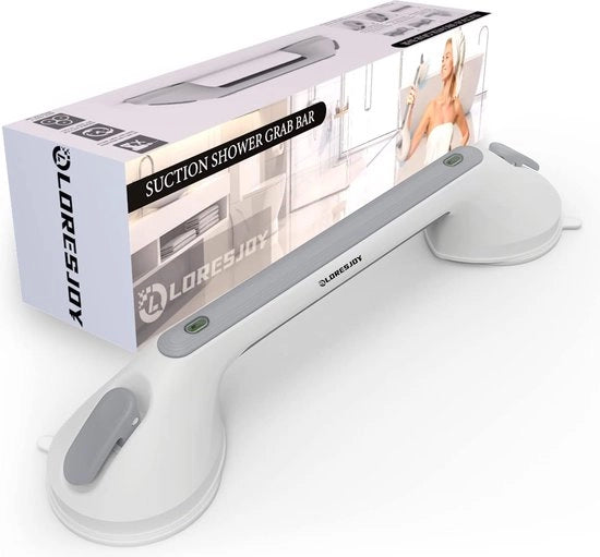 Maniglia doccia senza perforazione, maniglia mobile 41 cm, maniglia doccia con presa, maniglia doccia con presa, maniglia anti-slip con presa per doccia, richiede chiodo a clessidra