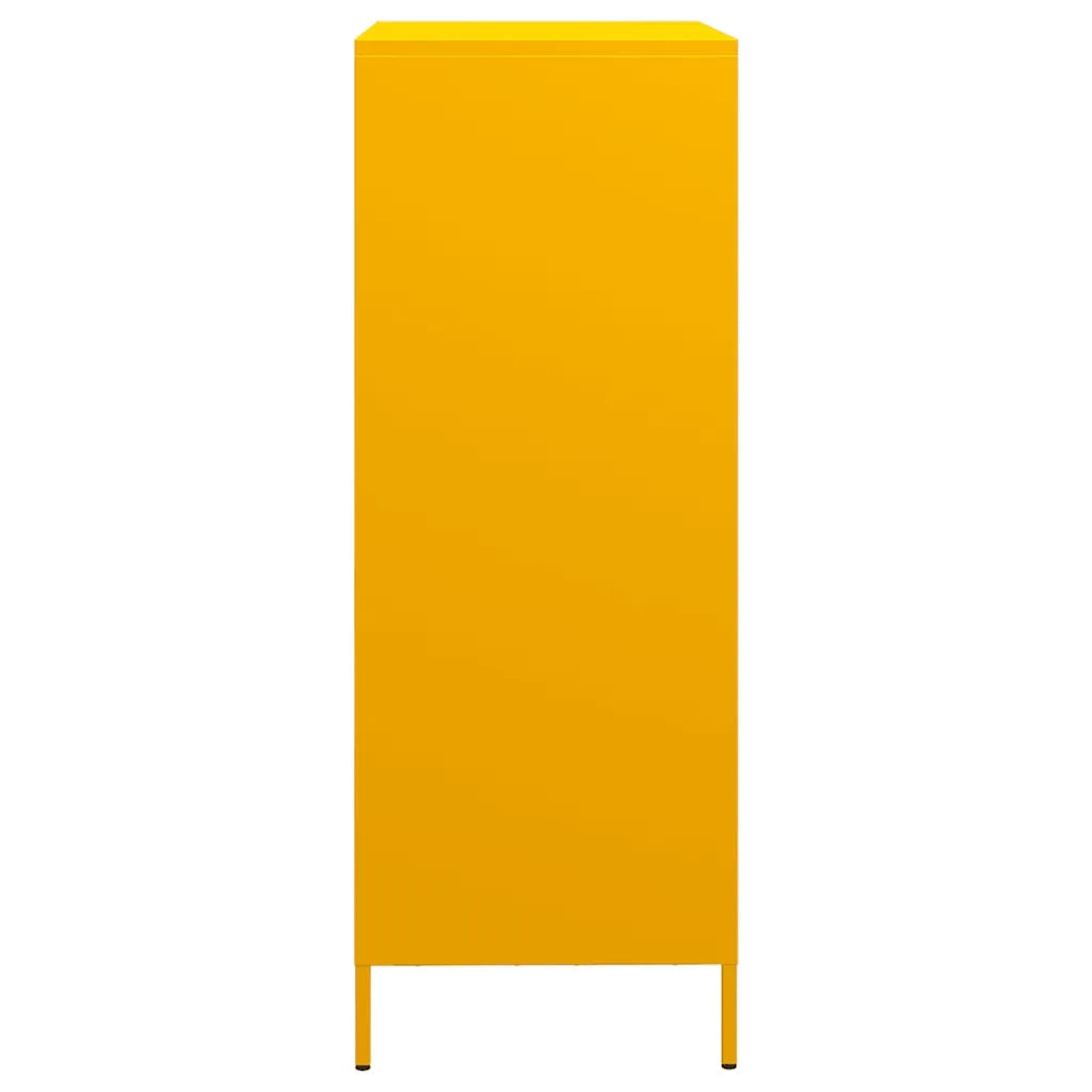 Credenza-Buffet-Armadio da cucina Giallo Senape 39x35x103,5 cm in Acciaio