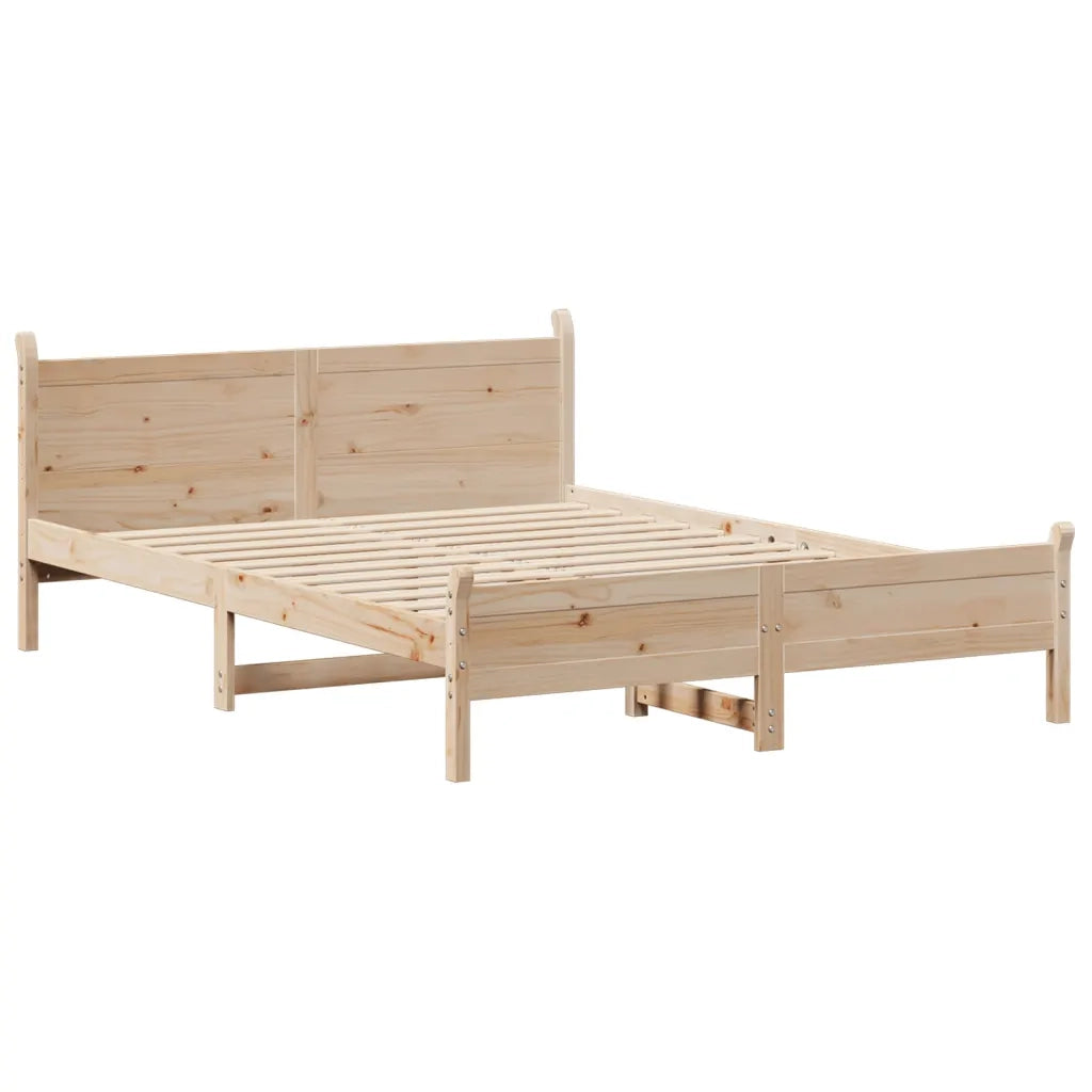 Letto senza Materasso 120x200 cm in Legno Massello di Pino 855594