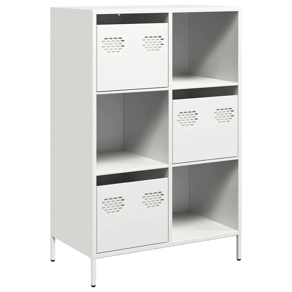 Credenza-Buffet-Armadio da cucina Bianca 68x39x103,5 cm in Acciaio 146391