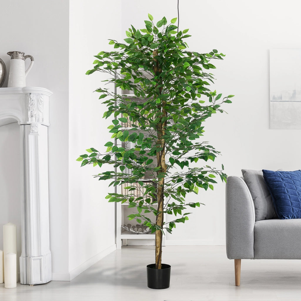 Pianta Ficus Artificiale ¨C Minimal ¨C Verde 180 cm con Vaso