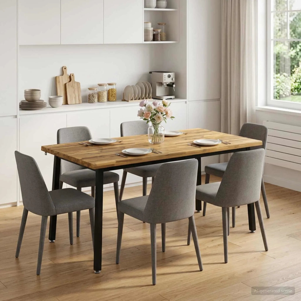 Tavolo da pranzo con bordo vivo 160 x 70 x 75 cm Bianco 3424997