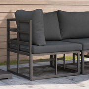 Mobili da Esterno Nero e antracite 71,5 x 71,5 x 71 cm Metallo 42008022