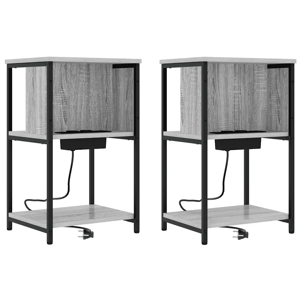 Armadio da Notte 2 pcs Grigio Sonoma 38 x 31 x 61 cm 859457