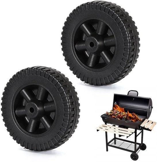 Ruote per griglia 15,24 cm - plastica - parti di ricambio - robuste e resistenti - termoresistenti - compatte e leggere - ruote per barbecue