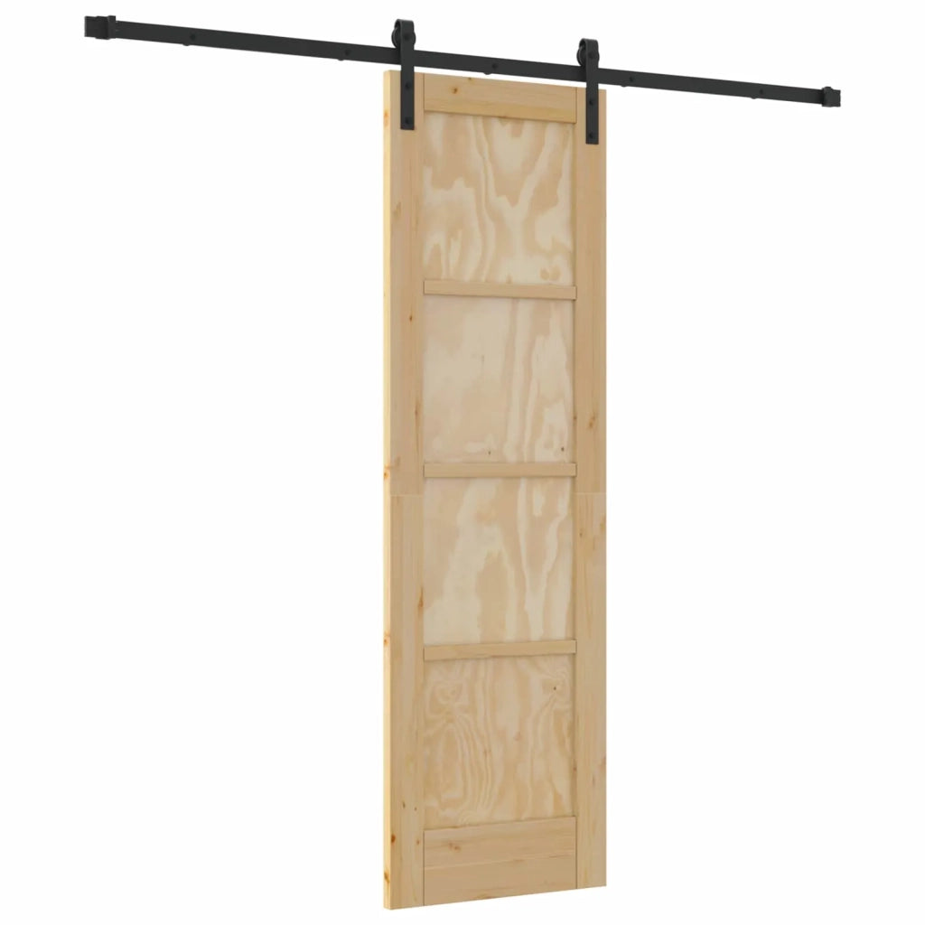 Porta scorrevole Naturale 61 x 198,5 cm Legno Massello di Pino 3445440