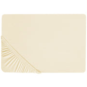 Lenzuolo con angoli cotone giallo 180 x 200 cm con bordi elastici modello classico a tinta unita camera da letto classica