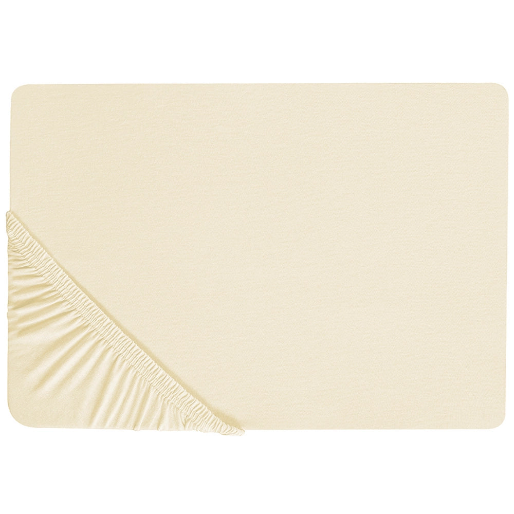 Lenzuolo con angoli cotone giallo 180 x 200 cm con bordi elastici modello classico a tinta unita camera da letto classica