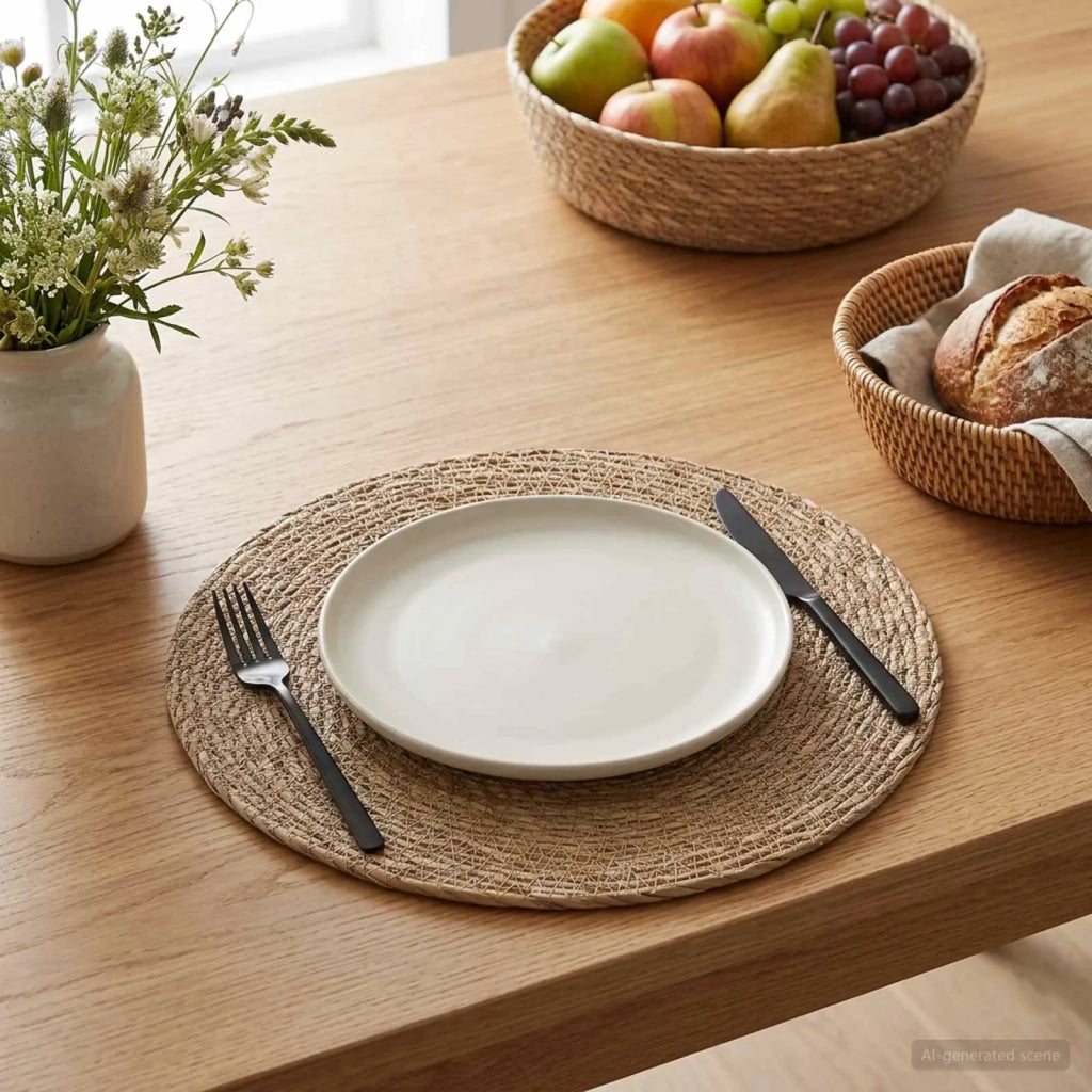 Tovagliette in erba di mare 12 pz Naturale 100% Erba marina 42012322