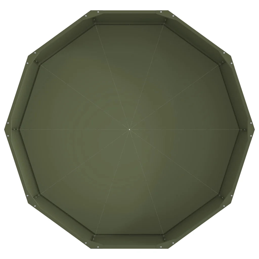 Fioriera | Cassetta per fiori | Vaso Verde oliva 120 x 120 x 35 cm Acciaio
