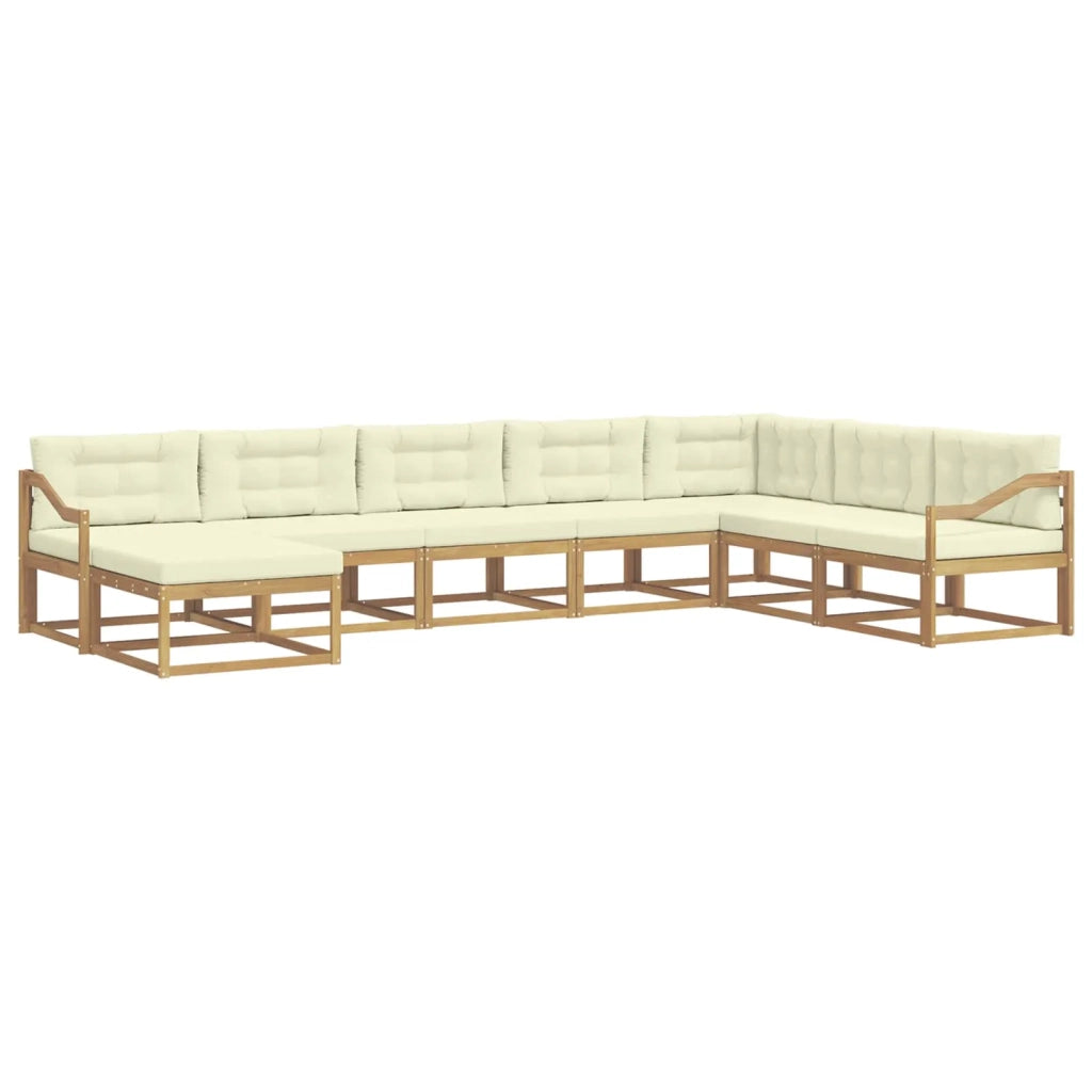 Set di divani da esterno 8 pcs Bianco e Crema 3386879