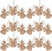 Decorazioni di Natale in Legno 20 Stuks - Placchette in Legno Non Lavorate - Testa di Renne in Legno - Appoggiatestiera - Etichette da Cassetta - Decorazioni di Natale Fai da Te - Decorazioni di Natale in Legno per Appendere