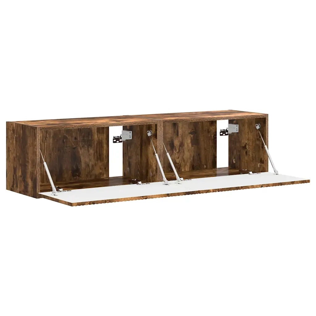 Mobile TV da parete 2 pz | Armadietto TV | Mobile Porta TV Rovere fum¨¦ 60 x 31 x 29,5 cm