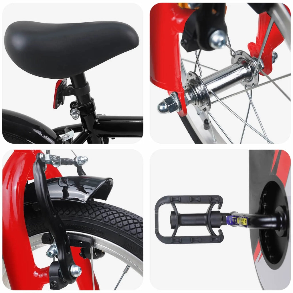 Bicicletta per Bambini 16 Pollici per bambini di 4-6 anni Nero 42009634