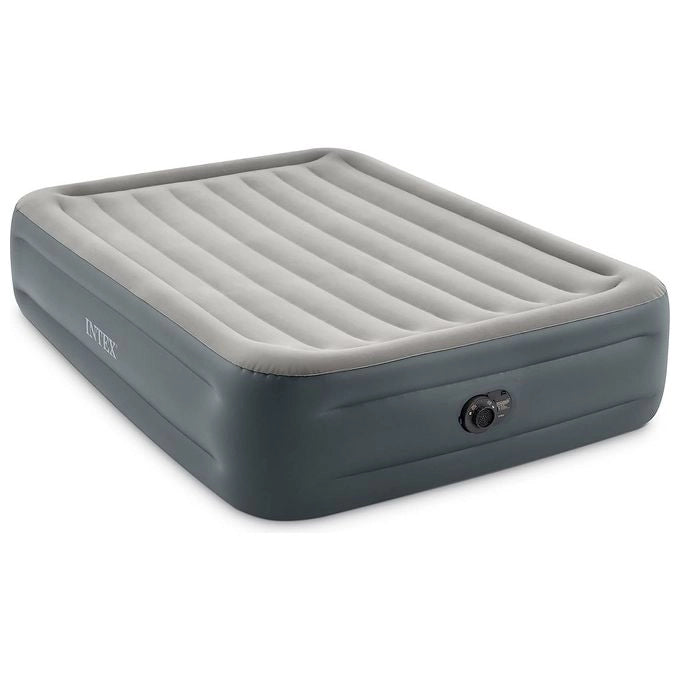 Intex 64126ND Materasso Dura-Beam Essential Rest Matrimoniale con Pompa Elettrica Incorporata 152x203x46 cm Single Matrimoniale Versione 2023