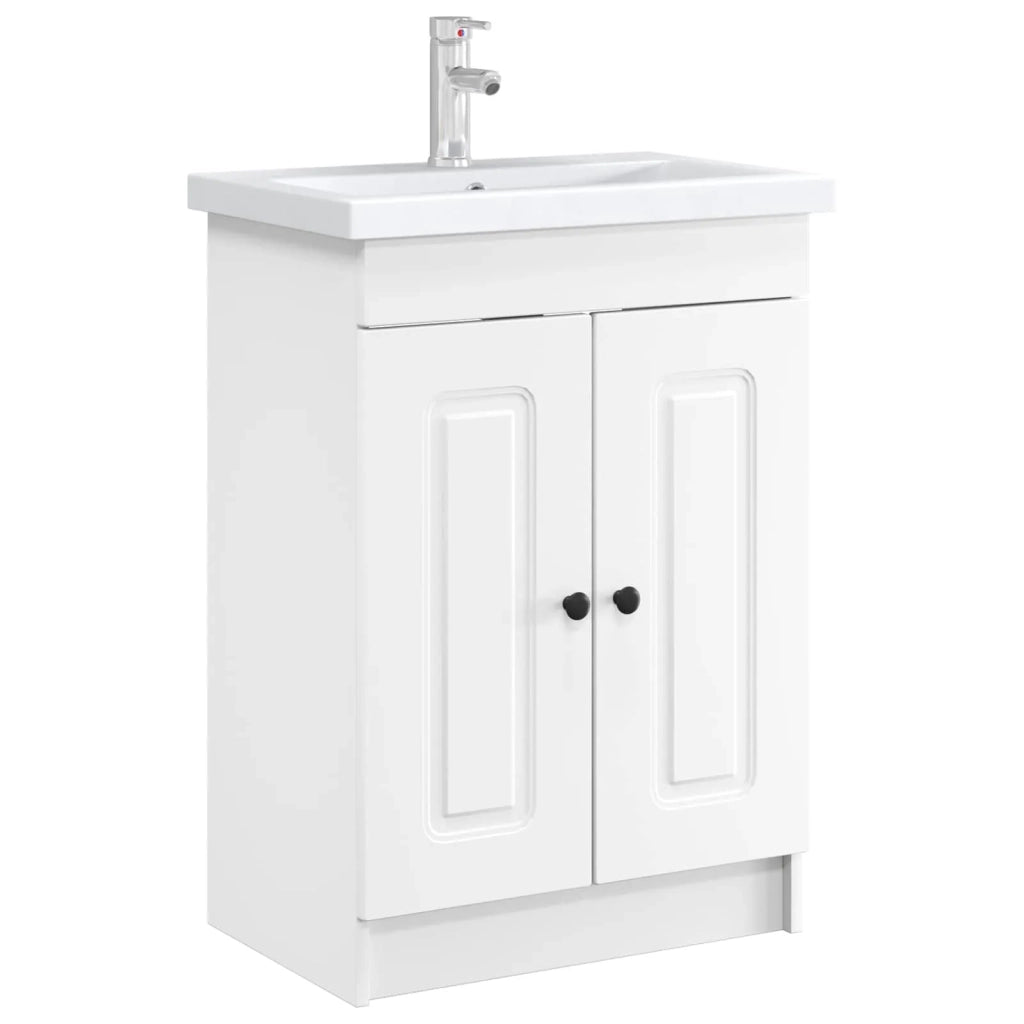 Mobiletto da bagno sotto il lavello Bianco 56 x 37,5 x 81 cm 890004