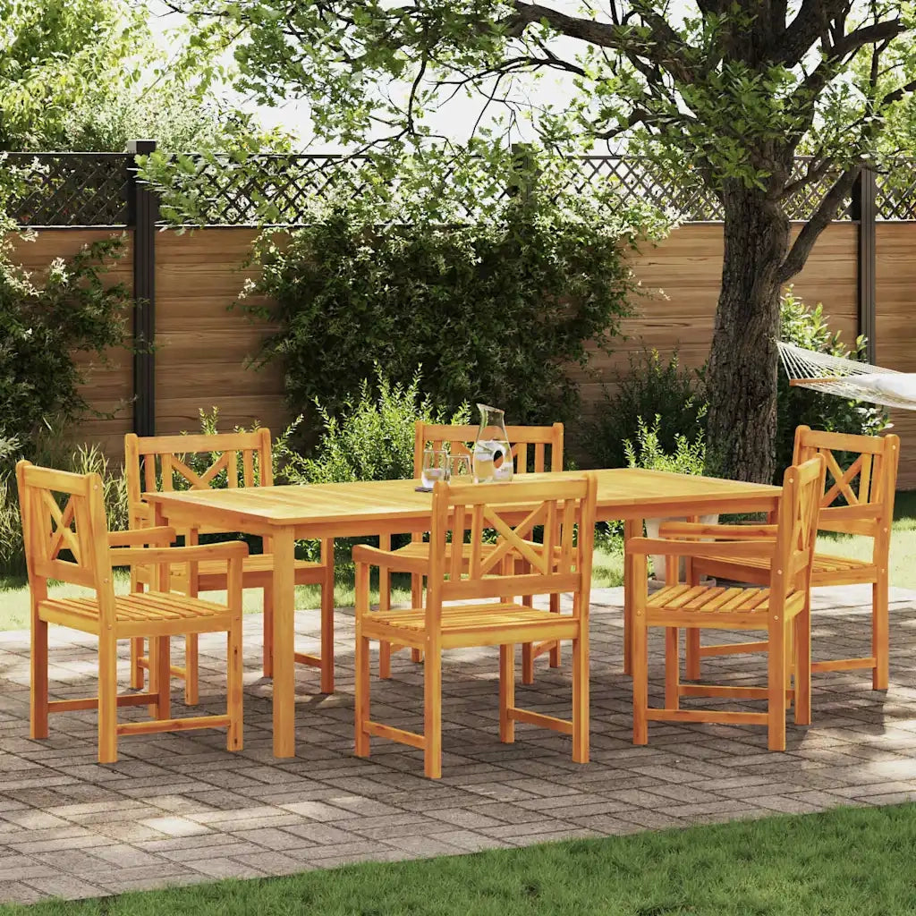 Set da Pranzo per Giardino 7 pcs Marrone