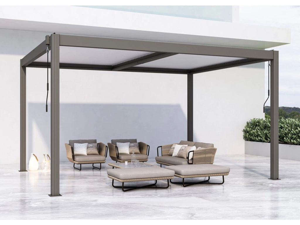 Pergola bioclimatica "Windsor" - 3 x 4 m - Taupe
