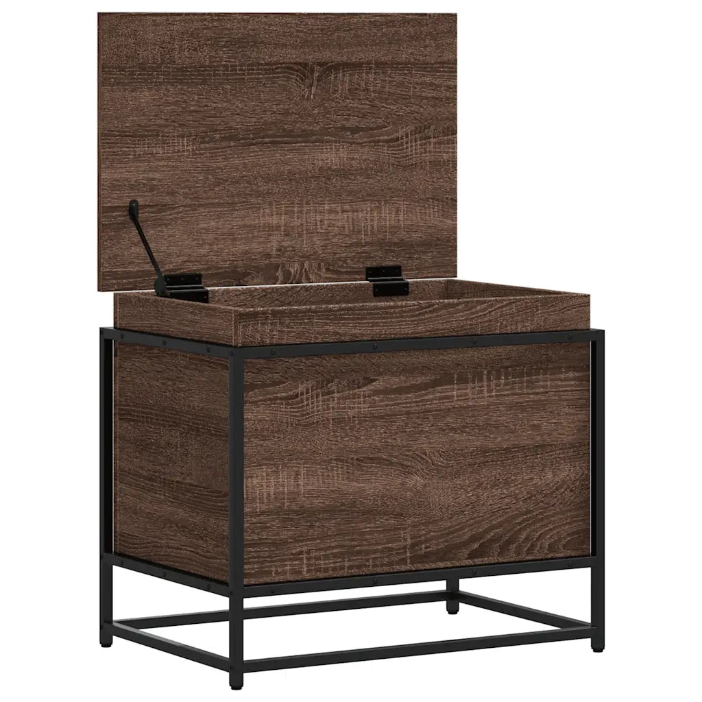 Contenitore con Coperchio Rovere Marrone 60x40x51,5 Truciolato CFW9694626