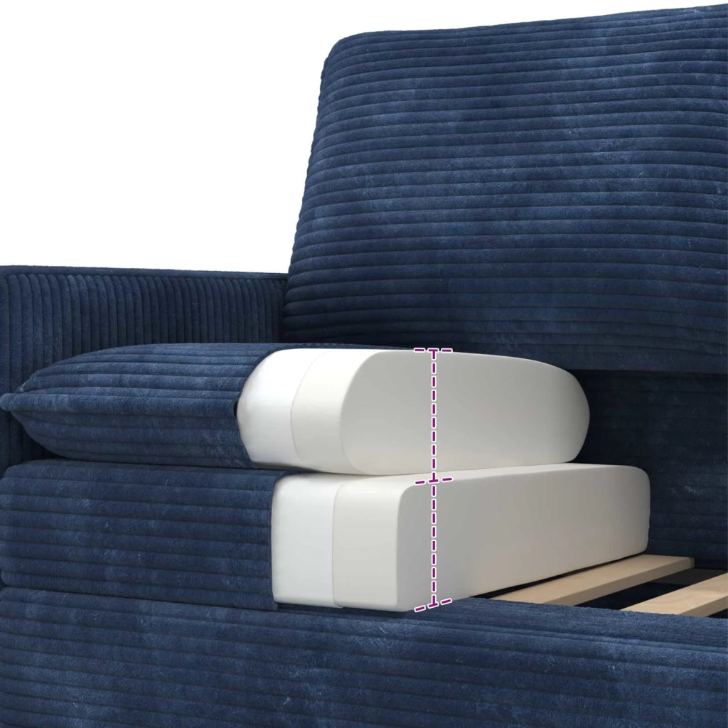 Set di divani 2 pcs Blu navy Poliestere 3417098