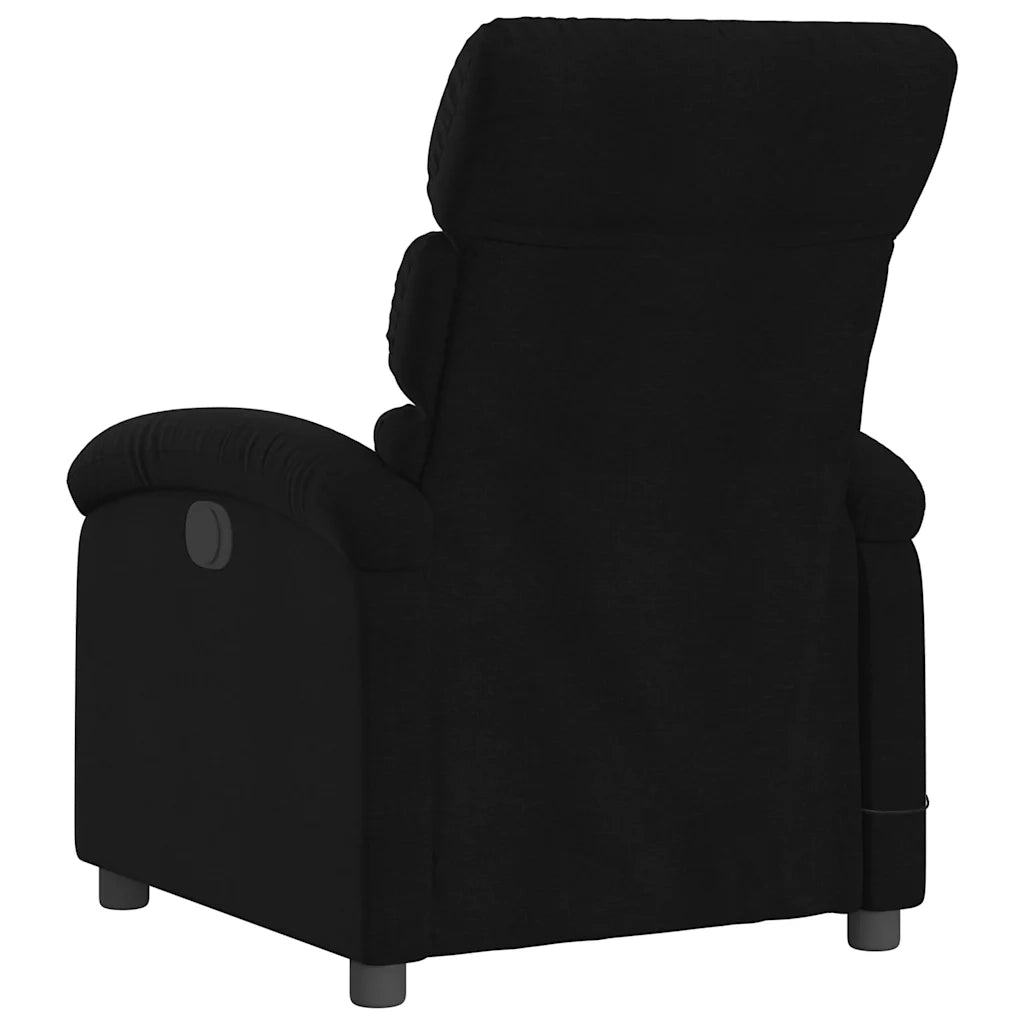Poltrona Massaggiante Reclinabile Elettrica Nera in Tessuto 3203968