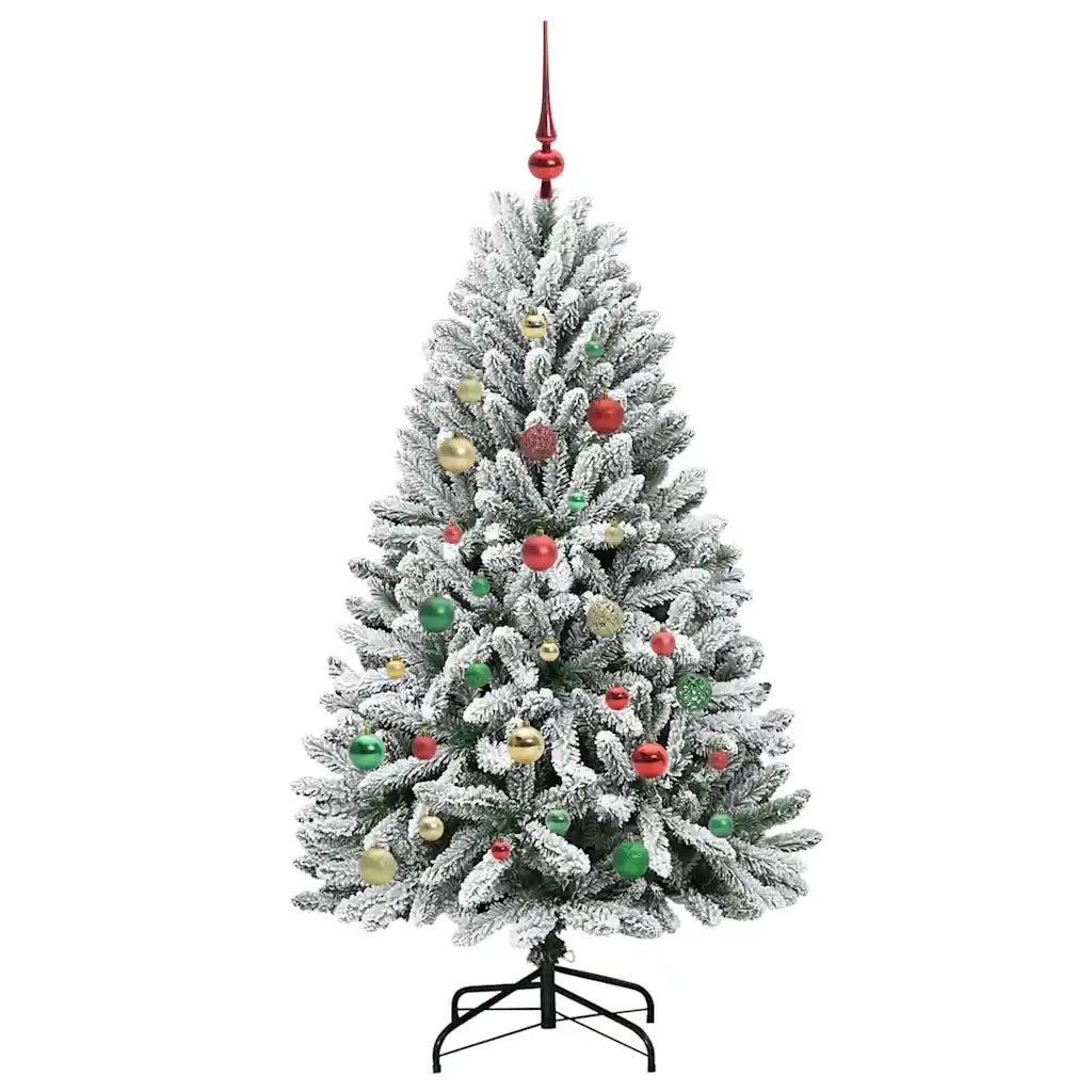 Albero di Natale artificiale con 150 LED Verde e Bianco 150 cm 3395747