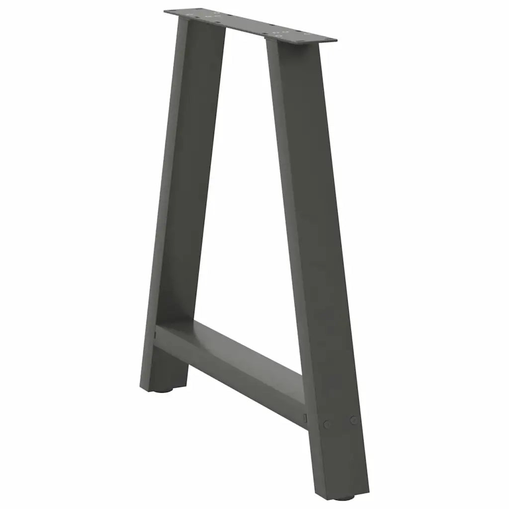Gambe per tavolo da pranzo a forma di A 2 pz Antracite 80x(72-73) cm Acciaio 4012858