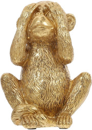 Cerbiatto dorato - Figura per interni - Ape irritata - Decorazione per giardino - Ornamento in cera - Decorazione per ufficio - Adatto per ufficio - 10,5 cm