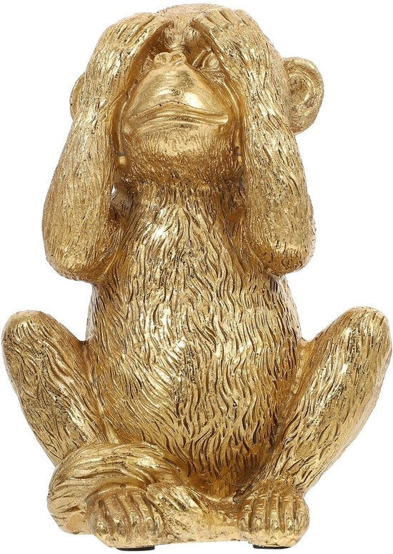 Cerbiatto dorato - Figura per interni - Ape irritata - Decorazione per giardino - Ornamento in cera - Decorazione per ufficio - Adatto per ufficio - 10,5 cm