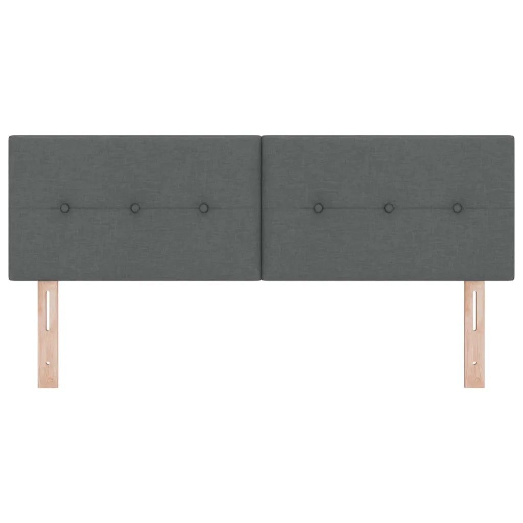 Testiera | Testata LED con strisce LED Grigio scuro 144 cm Tessuto