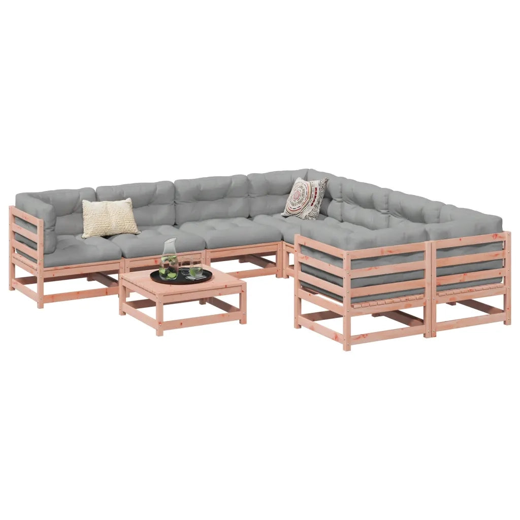 Set Divani da Giardino 9 pz in Legno Massello Abete Douglas 3299368