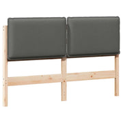 Testiera | Testata imbottita Grigio Naturale e Chiaro Pino massello