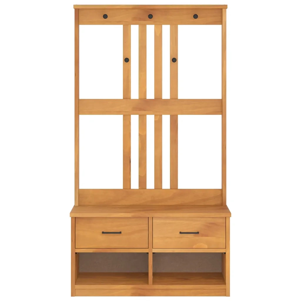 Albero da Ingresso SANDNES 87x40x159,5 cm in Legno di Pino 4010490