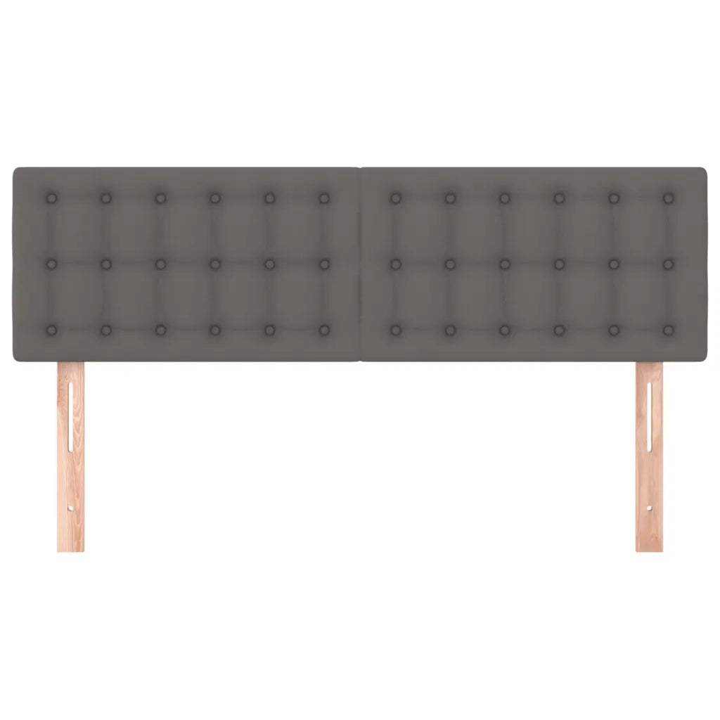 Testiera | Testata Grigio 144x5x78/88 cm in Similpelle