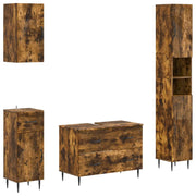 Set di Mobili da Bagno da 4 Pezzi HAARLEM Rovere Fumo 3417941
