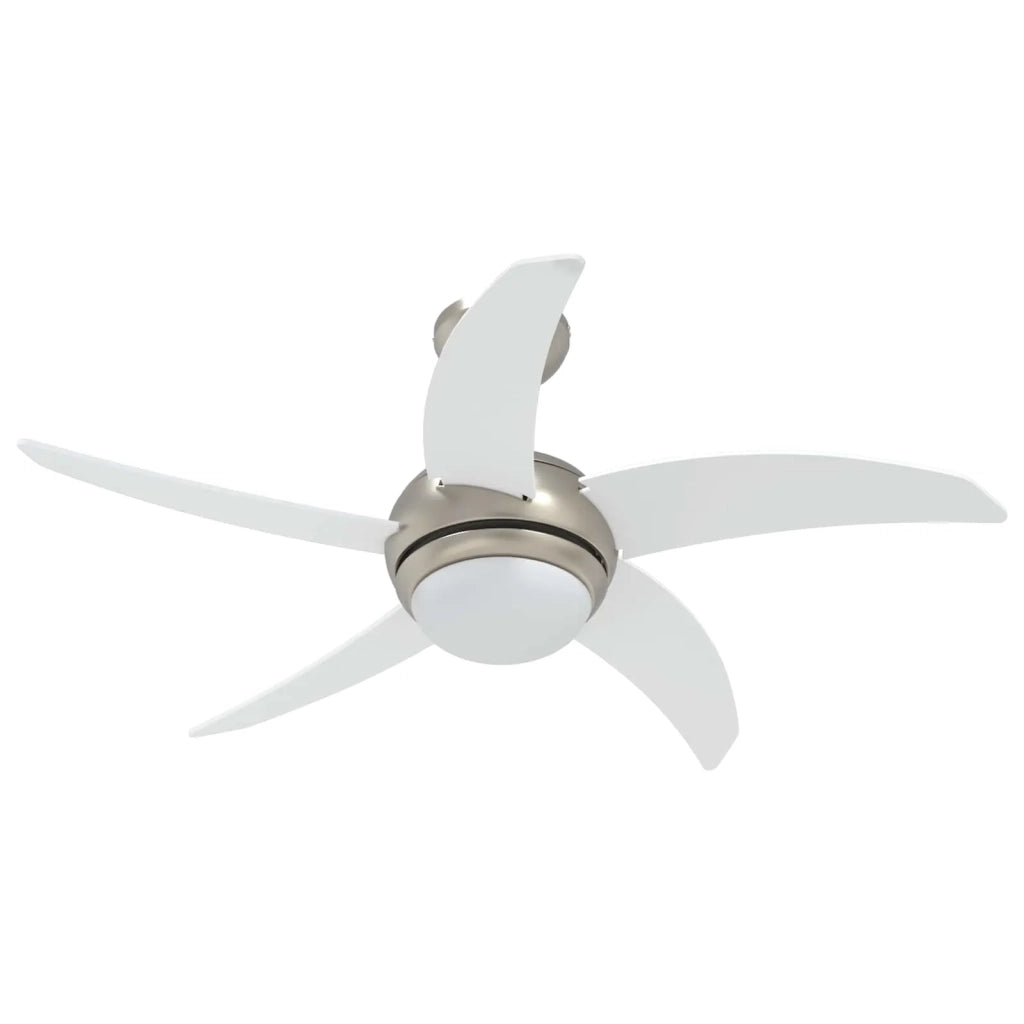 Ventilatore da soffitto con luce e telecomando Ø 110 cm Bianco 42035652