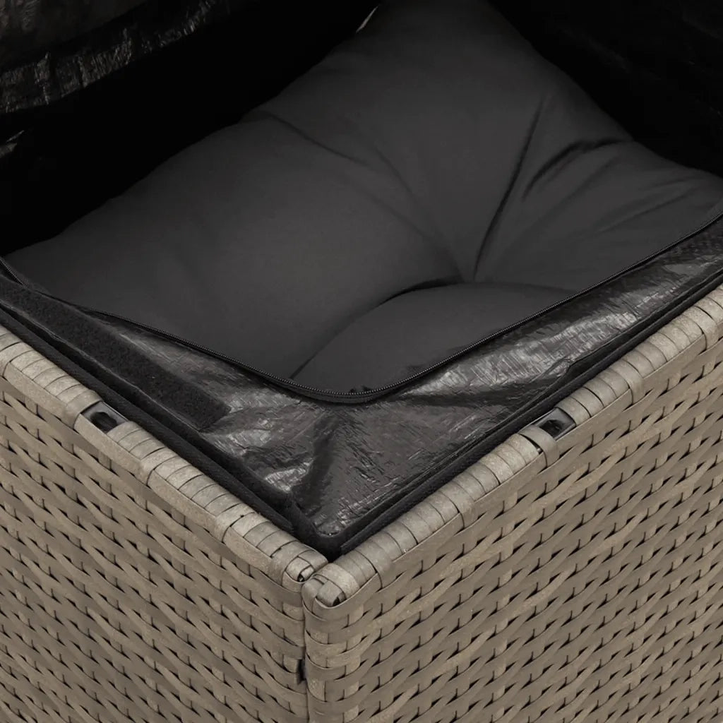 Set Divano da Giardino 9 pz con Cuscini Grigio in Polyrattan 3256067