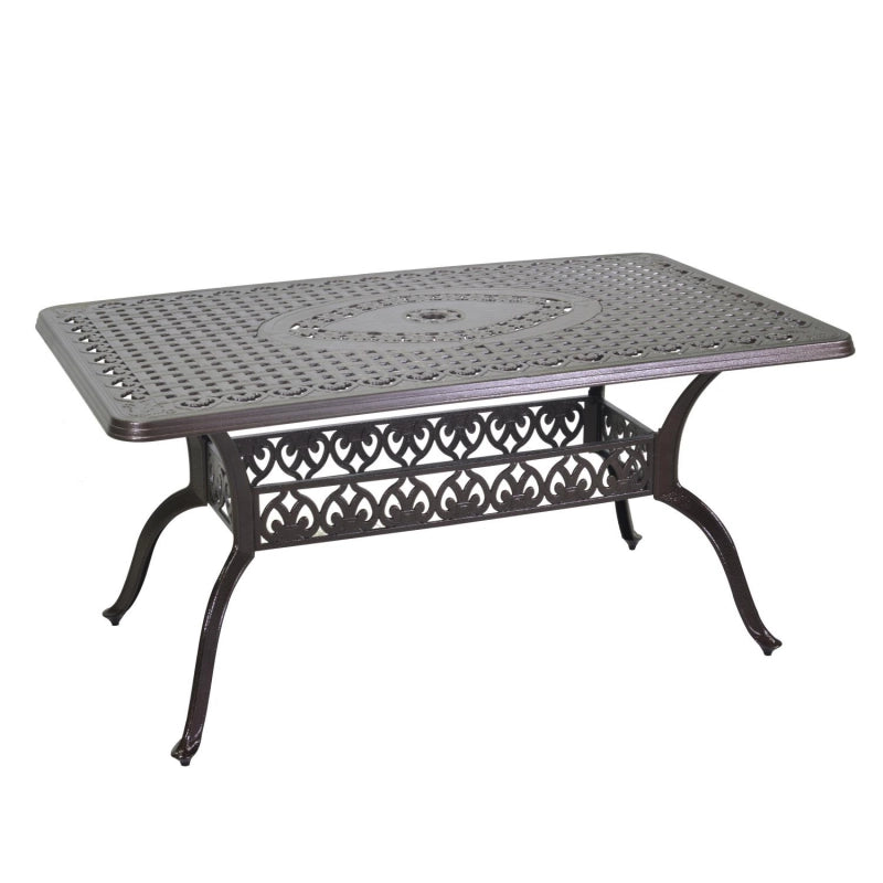 Completo pranzo alluminio pressofuso Maryland bronzo 7 pezzi