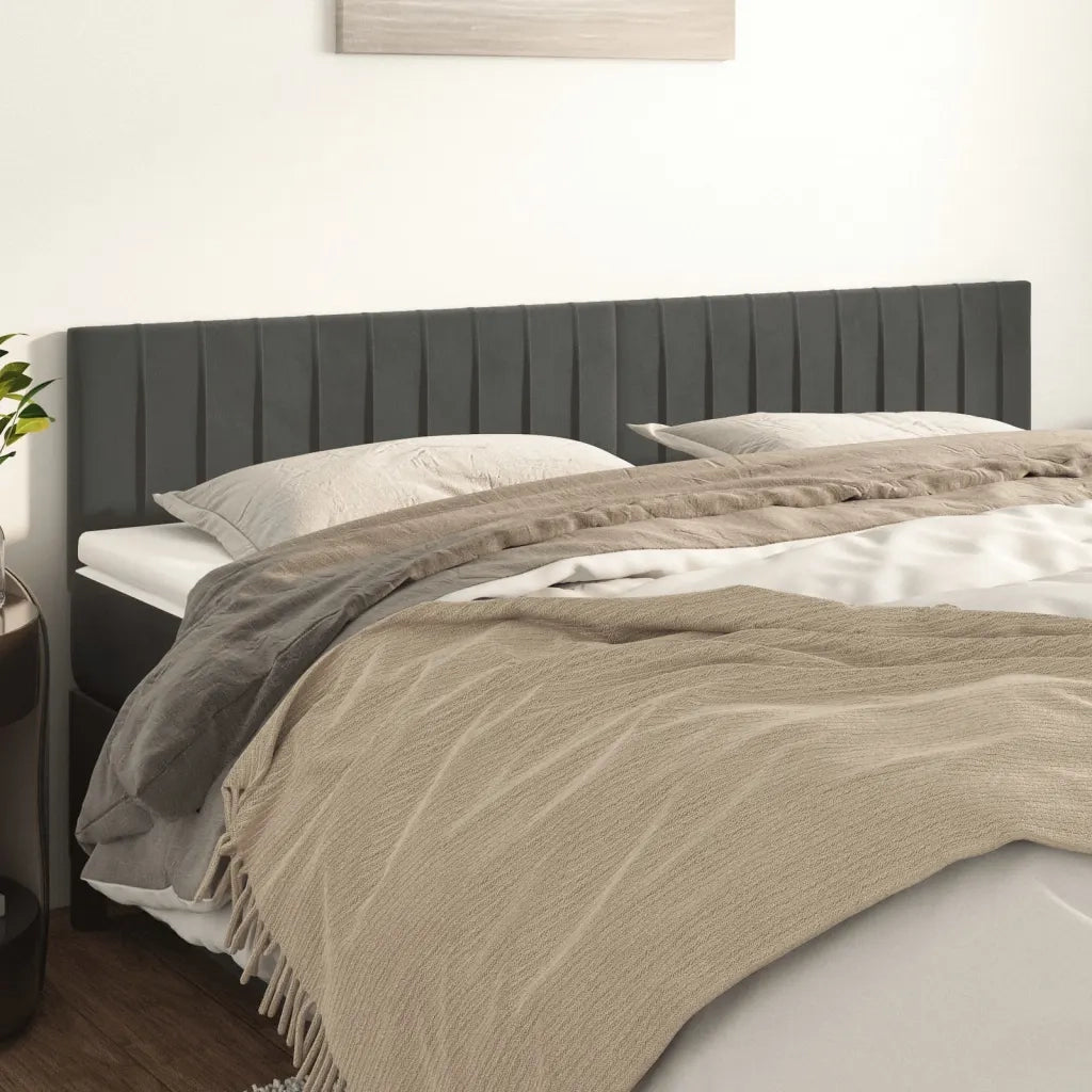 Testiera | Testata Grigio Scuro 180x5x78/88 cm in Velluto