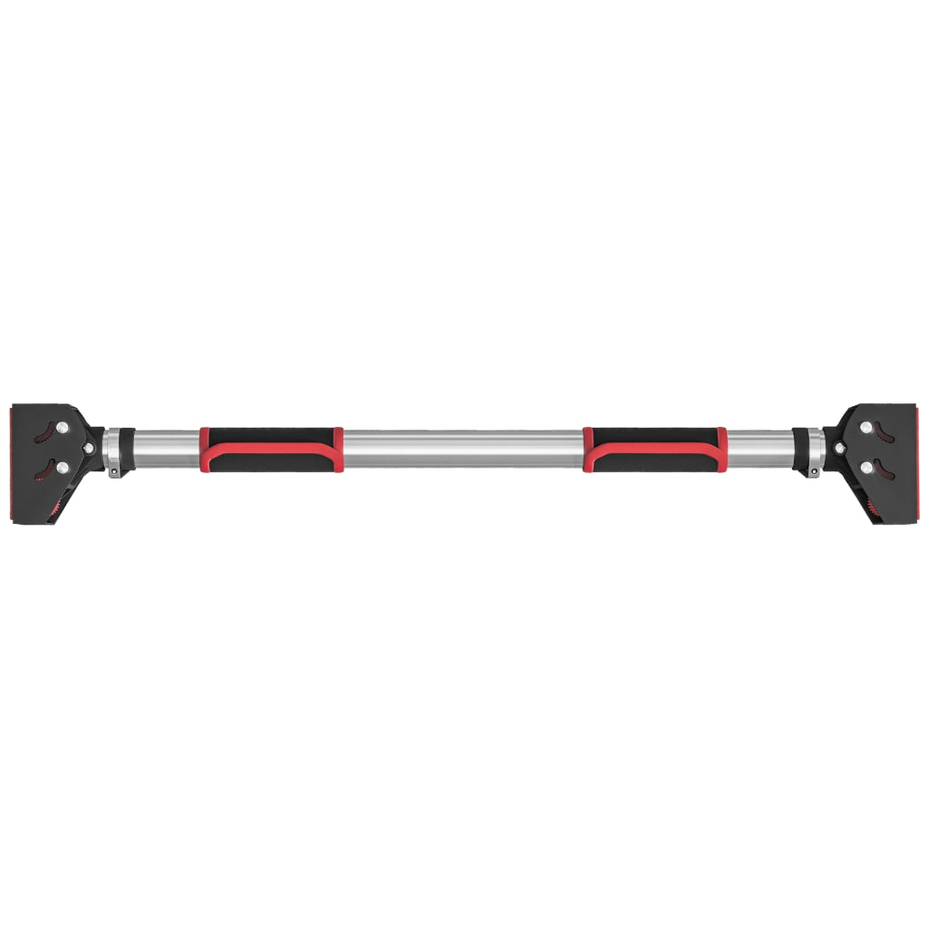 Sbarra Trazioni Porta Regolabile ¨C Xylo ¨C Acciaio Nero/Rosso 75-92cm 200kg
