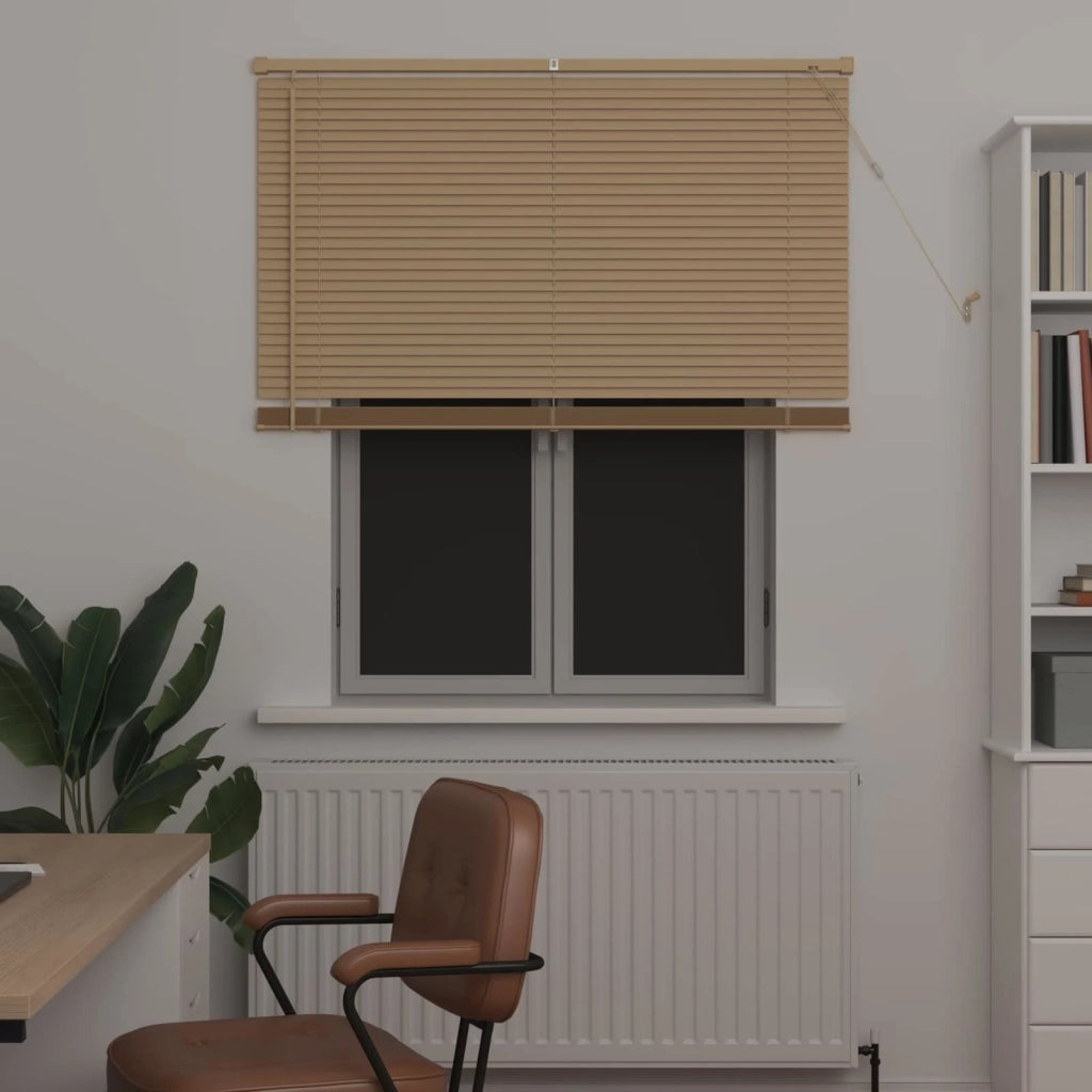 Tenda Veneziana | Tenda a lamelle Marrone Chiaro con Motivo 150 x 120 cm 25 mm