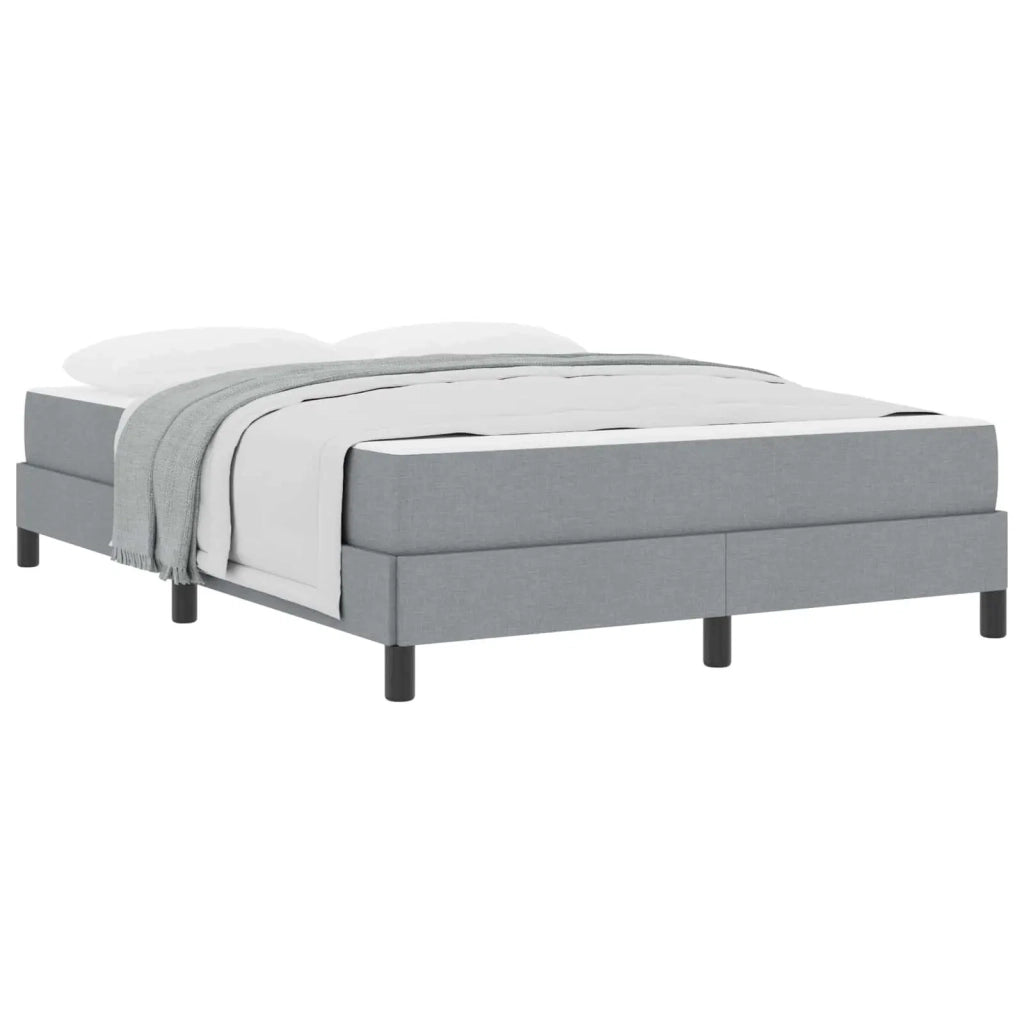 Letto a molle con materasso-Struttura Letto con Materasso Grigio chiaro 140 x 200 cm Tessuto 830796
