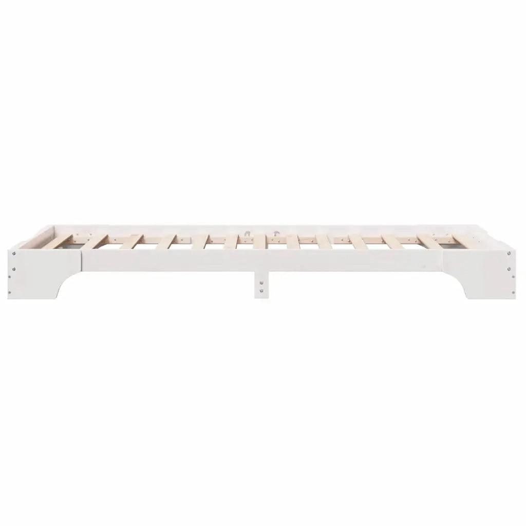 Letto singolo | Letto per adulti | Struttura del letto Bianco 100 x 200 cm Pino massello