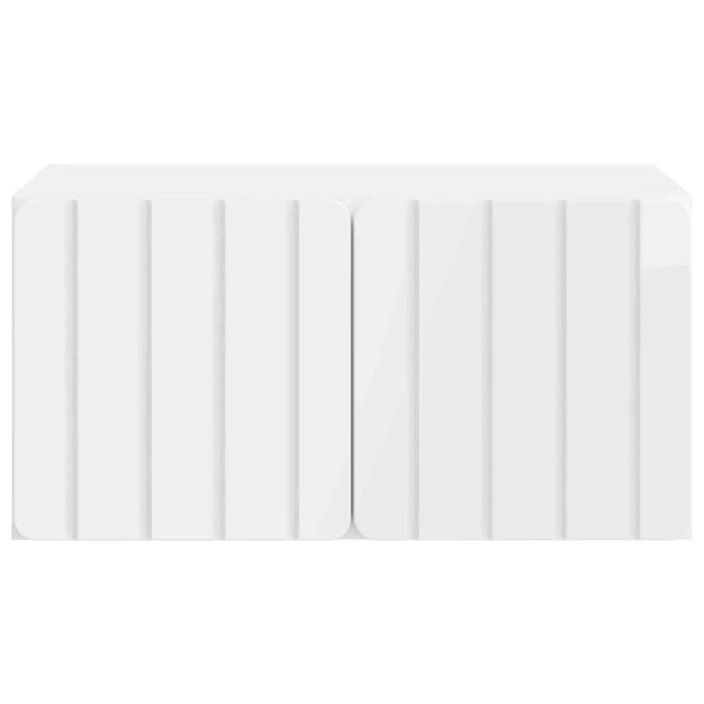 Mobile TV da Muro | Armadietto TV | Mobile Porta TV Bianco Lucido 59,5 x 41 x 30 cm